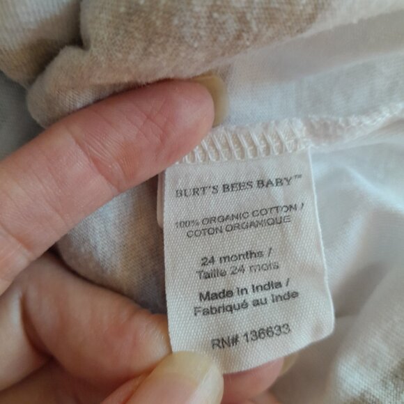 BURT'S BEES BABY Striped bodysuit, beige white - Picture 5 of 7